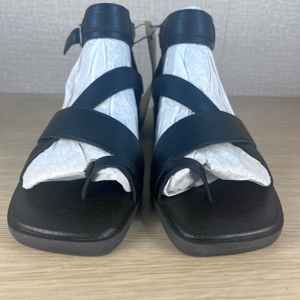 Frye and Co Tallu Black Strappy Gladiator Sandals Square Toe Size 11 - Picture 2 of 11